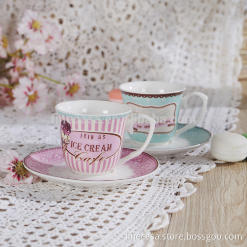100CC Elegant New Bone China coffee cup gift set